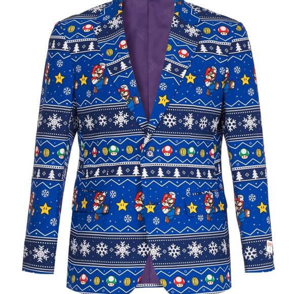 OppoSuits Super Mario Holiday Blazer Mens Size 42 (L). FIts like a Mens Large. - Picture 7 of 8